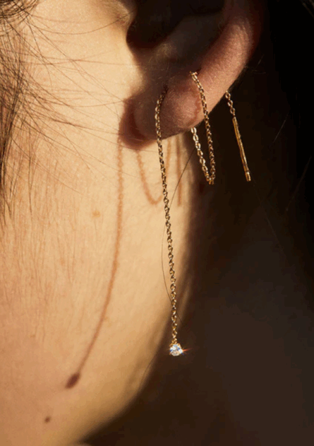 Boucles d'oreilles Chaînes Secret – Image 2