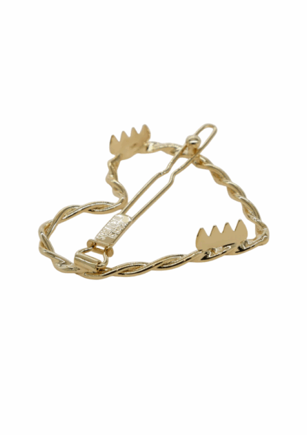 Barrette Torsadée Coeur - Valentine Dorée – Image 4