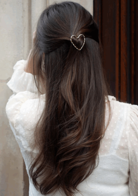 Barrette Torsadée Coeur - Valentine Dorée – Image 2