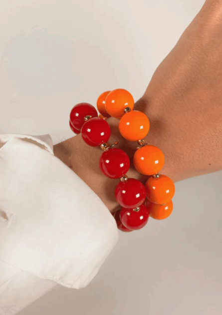 Bichou Perles Rondes Colorées et Dorées – Image 4