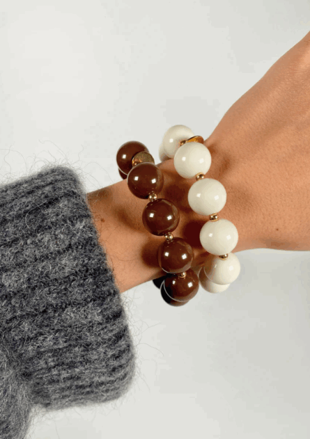 Bichou Perles Rondes Colorées et Dorées – Image 5