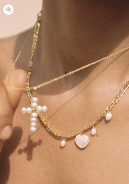 Collier Pearly Cross – Image 4