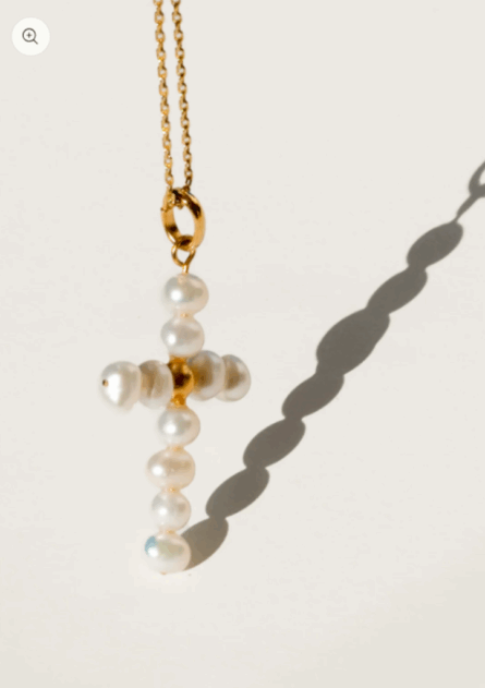 Collier Pearly Cross – Image 5