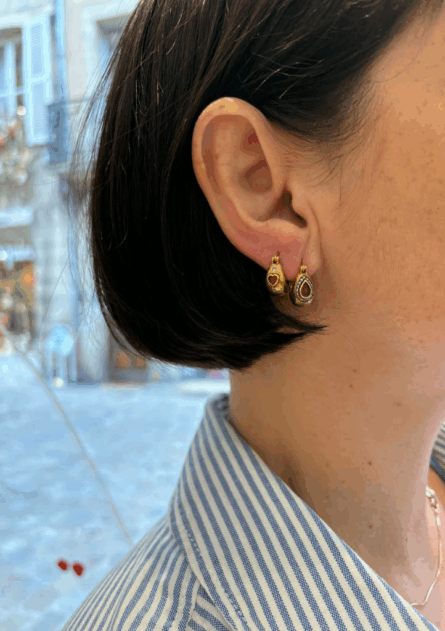 Créoles Sacha Strass Coeur – Image 2