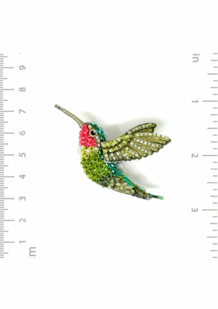 Broche Ruby Throated Hummingbird – Image 3