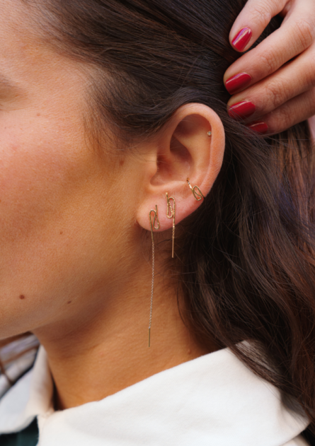 Boucle d'Oreille Chaîne Courte Alba – Image 2