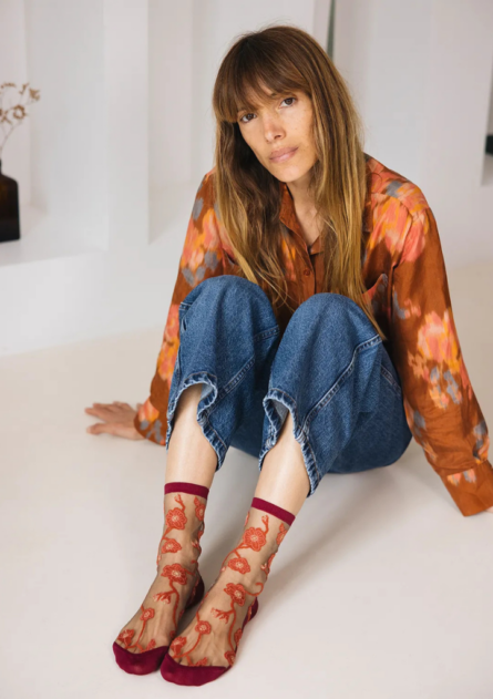 Chaussettes Transparentes Blomst – Image 3
